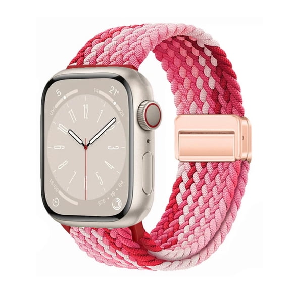 TECH CIRCLE For Apple Watch 42/44/45/49mm Adjustable Elastic Watch Band, Nylon Stretchy Solo Loop Bracelet Women Replacement for iWatch Bands Ultra 1/2 Series SE/9/8/7/6/5/4/3/2/1,P Pink