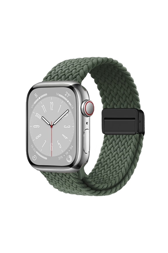 TECH CIRCLE For Apple Watch 42/44/45/49mm Adjustable Elastic Watch Band, Nylon Stretchy Solo Loop Bracelet Women Replacement for iWatch Bands Ultra 1/2 Series SE/9/8/7/6/5/4/3/2/1,C Green