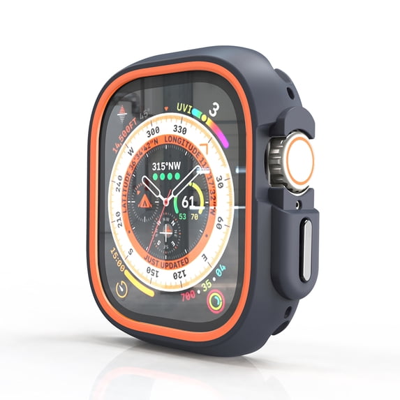 TECH CIRCLE For Apple Watch Series 9 8 7 45mm Case,Ultra-Thin Woman Man Full Coverage Bumper Hard PC Protective Bumper Cover for iWatch 45mm Accessories,Orange