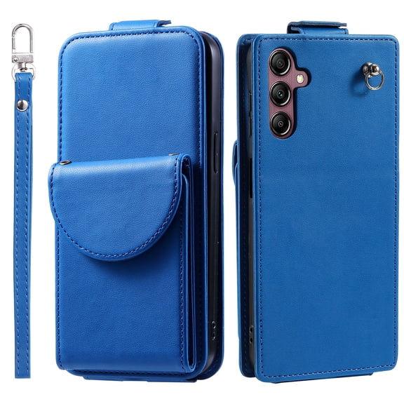 TECH CIRCLE For Galaxy A22 4G Wallet Case with Card Holder,PU Leather Flip Kickstand Magnetic Clasp Durable Shockproof Protective Phone Case for Samsung Galaxy A22 4G 6.4" 2021,Blue