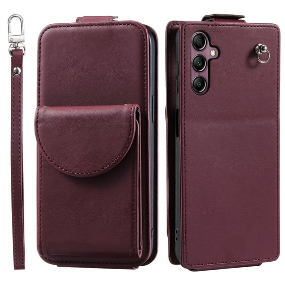 TECH CIRCLE For Galaxy A32 4G Wallet Case with Card Holder,PU Leather Flip Kickstand Magnetic Clasp Durable Shockproof Protective Phone Case for Samsung Galaxy A32 4G 6.4" 2021,Winered
