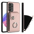 thumbnail image 1 of TECH CIRCLE For Galaxy A34 5G Wallet Case with Card Holder,360°Rotation Finger Ring Holder Kickstand Protective RFID Blocking PU Leather Flip Cover for Samsung Galaxy A34 5G 6.2" 2023,Pink, 1 of 7