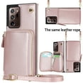 thumbnail image 1 of TECH CIRCLE For Galaxy Note 10 Wallet Case,Card Holder Phone Case for Women, Zipper PU Leather Purse Kickstand Folio Flip Case with Crossbody Strap for Samsung Galaxy Note 10 6.3“ 2019,Rosegold, 1 of 8