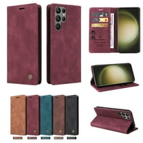 TECH CIRCLE For Galaxy S21 Ultra Wallet case,PU Leather Flip Folio Case with Card Holders RFID Blocking Kickstand Shockproof TPU Inner Shell Phone Cover forSamsung Galaxy S21 Ultra 6.8",Red