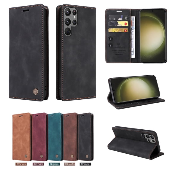 TECH CIRCLE For Galaxy S21 Wallet case,PU Leather Flip Folio Case with Card Holders RFID Blocking Kickstand Shockproof TPU Inner Shell Phone Cover forSamsung Galaxy S21 6.2" 2022,Black