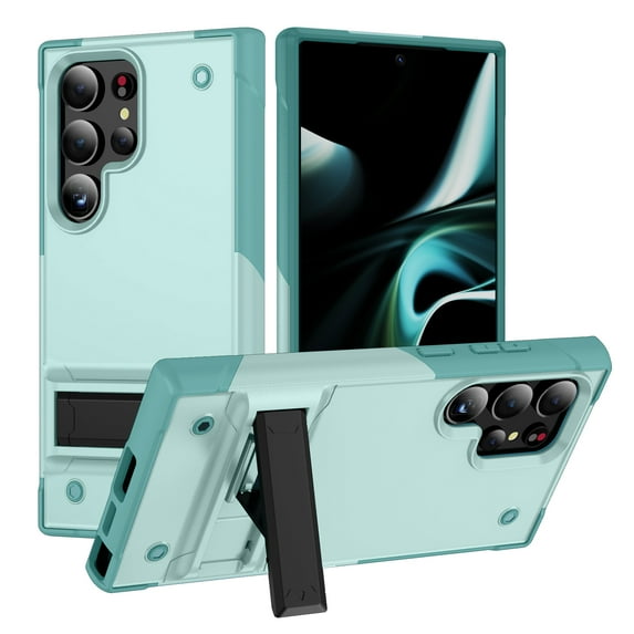 TECH CIRCLE For Galaxy S23 Plus Protective Case Cover,Built-in Kickstand Heavy Duty Military Grade Protection Shock Proof Armour Cover for Samsung Galaxy S23 Plus 6.6" 2023,Green