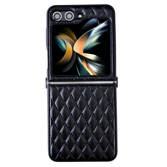 TECH CIRCLE For Galaxy Z Flip 3 Case, Stylish Luxury Soft PU Leather Full Body Shockproof Protective Bumper Girls Women Men Anti-Scratch Phone Case for Samsung Galaxy Z Flip 3 5G 6.7" 2021,Black