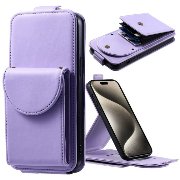 TECH CIRCLE For Google Pixel 7 Wallet Case with Card Holder,PU Leather Flip Kickstand Magnetic Clasp Durable Shockproof Protective Phone Case for Google Pixel 7 6.3" 2022,Purple