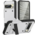 thumbnail image 1 of TECH CIRCLE For Google Pixel 8A Protective Case Cover,Built-in Kickstand Heavy Duty Military Grade Protection Shock Proof Armour Cover for Google Pixel 8A 6.1" 2023,White, 1 of 7