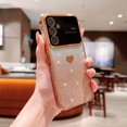 thumbnail image 1 of TECH CIRCLE For Samsung Galaxy A54 5G Case,Cute Women Girls Bling Glitter Designed Heart Phone Cases Camera Protector Slim Shockproof Protective Cover for Samsung Galaxy A54 5G 6.4" 2023,Gold, 1 of 1