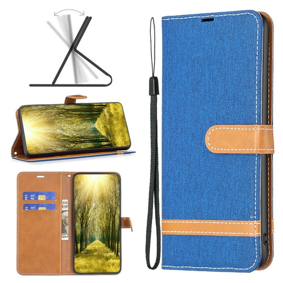 TECH CIRCLE For Samsung Galaxy S20+ Wallet Case,Flip Folio Shockproof Protective Cover with Card Holder Kickstand Purse Wrist Strap Phone Case for Samsung Galaxy S20 Plus 6.7" 2020,Blue