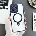thumbnail image 1 of TECH CIRCLE For iPhone 12 Pro Case with Magnetic Invisible Stand,[Military Drop Protection] [Compatible with MagSafe] Slim Translucent Shockproof Ring Holder Cover for iPhone 12 Pro 6.1 2020,Royalblue, 1 of 9