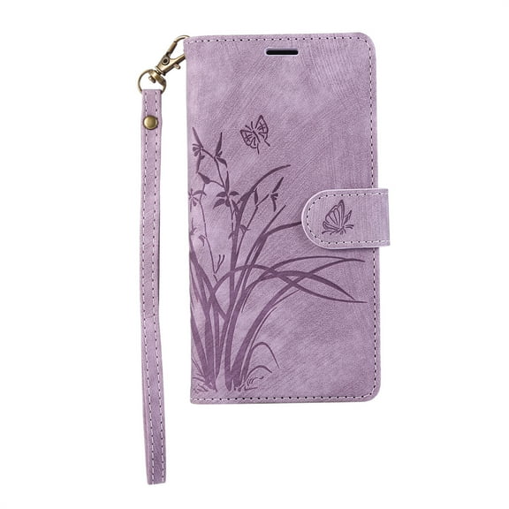 TECH CIRCLE For iPhone 13 Case Wallet for Women Men with Card Holder,PU Leather Kickstand Magnetic Flip Strap Wristlet Magnetic Protective Girl Case for Apple iPhone 13 6.1" 2021,Purple