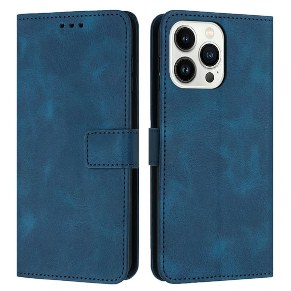 TECH CIRCLE For iPhone 13 Wallet Case with Card Holders, Flip Case Wallet for Women Girls PU Leather Kickstand Wrist Strap Shockproof Phone Cover for Apple iPhone 13 6.1" 2021,Blue