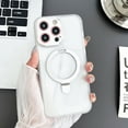 thumbnail image 1 of TECH CIRCLE For iPhone 14 Pro Max Case with Magnetic Invisible Stand,[Military Drop Protection] [Compatible with MagSafe] Slim Translucent Shockproof Ring Holder Cover for iPhone 14 Pro Max 6.7",Clear, 1 of 9