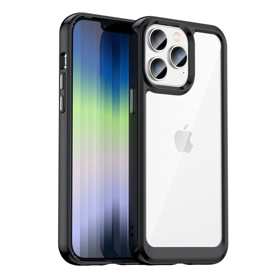 TECH CIRCLE For iPhone 15 Case,[Non-Yellowing][Supports Wireless Charging] Slim Thin Shockproof Transparent Bumper Cover Full Body Protective Clear Case for Apple iPhone 15 6.1" 2023,Black