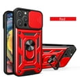 thumbnail image 1 of TECH CIRCLE For iPhone 15 Case, Ring Holder Kickstand Magnetic Slide Camera Protector Military-Grade Hybrid Rugged Drop Protection Phone Cover for Apple iPhone 15 6.1" 2023,Red, 1 of 9