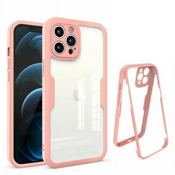 TECH CIRCLE For iPhone 15 Pro Max Clear Case,Slim Thin Lightweight Shock-Absorbent Dust Proof Phone Silicone Back Cover with Built-in Screen Protector for Apple iPhone 15 Pro Max 6.7" 2023,Pink