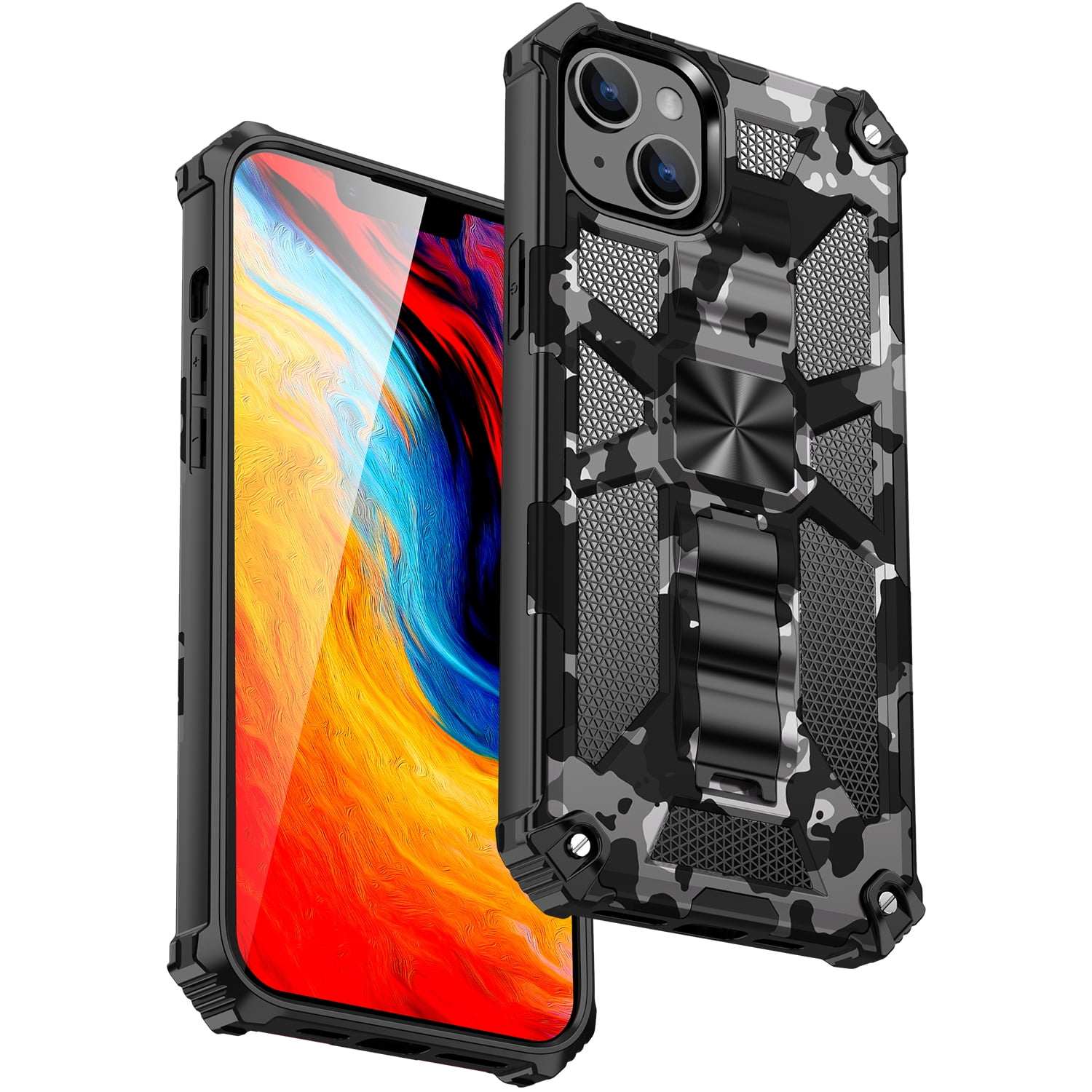 TECH CIRCLE For iPhone 16 Pro Case, Tough Rugged Hybird Impact ...