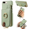 thumbnail image 1 of TECH CIRCLE For iPhone 7 / 8 / SE Case with Card Holder,Slim Stand PU Leather Zipper Wallet Case with Rotation Ring Holder Shockproof Protective Case for Apple iPhone 7 8 SE 2022 4.7",Mint, 1 of 8