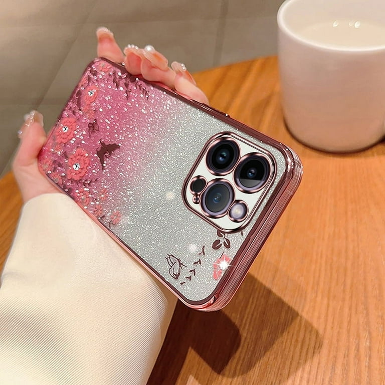 TECH CIRCLE For iPhone Plus/7 Plus Flower Case, Cute Bling