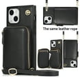 thumbnail image 1 of TECH CIRCLE For iPhone 8 Plus/7 Plus Wallet Case,Card Holder Phone Case for Women, Zipper PU Leather Purse Kickstand Folio Flip Case with Crossbody Strap for Apple iPhone 8 Plus/7 Plus 5.5",Black, 1 of 8
