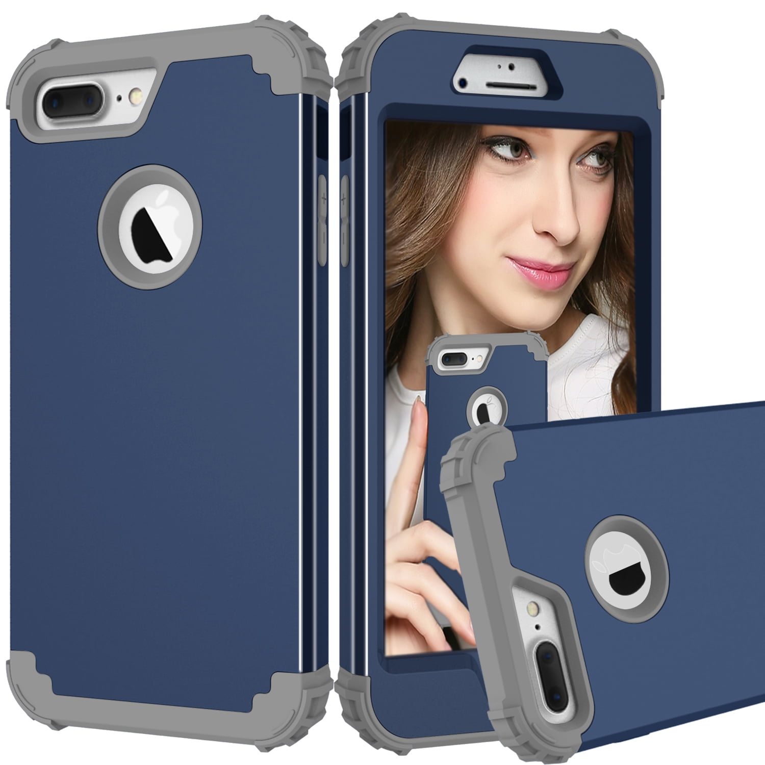 TECH CIRCLE For iPhone 8 Plus Case, Dual Layer Slim Heavy Duty