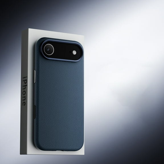 TECH CIRCLE For iPhone Air Back Cover Shock-Absorbent Lightweight Non-Slip Hard PC PU Leather Basic Protective Case Cover with Magnetic Function,Blue