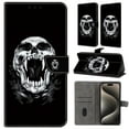thumbnail image 1 of TECH CIRCLE For iPhone XS Max Case,Premium PU Leather Funny Pattern Flip Wallet Case Cover with Card Slots Kickstand Women Girls Case for Apple iPhone XS Max 6.5" 2018,Skull, 1 of 1