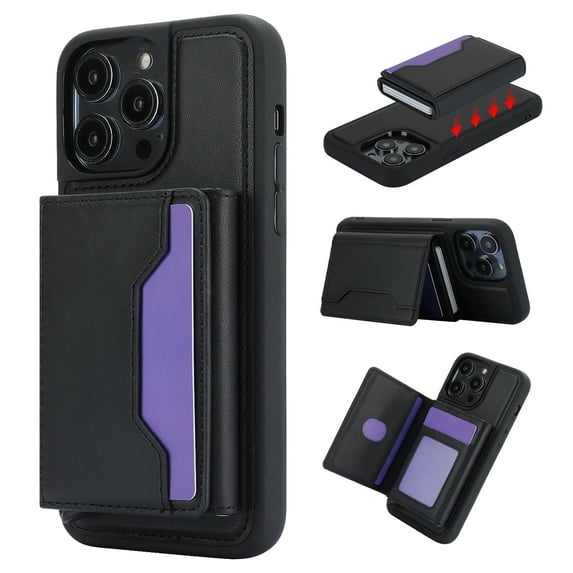 TECH CIRCLE For iPhone XS Max Wallet Case,PU Leather Detachable Magnetic Case with Credit Card Holder for Women Men Protective Stand Phone Cover for Apple iPhone XS Max 6.5" 2018,Black