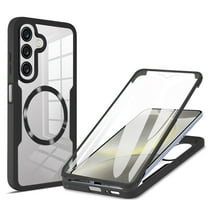 TECH CIRCLE Full Body Protection Case for Samsung Galaxy A16 5G,Magnetic Clear Case Compatible with Mag Safe Shockproof TPU PC Cover Built-in Screen Protector for Galaxy A16 5G,Black
