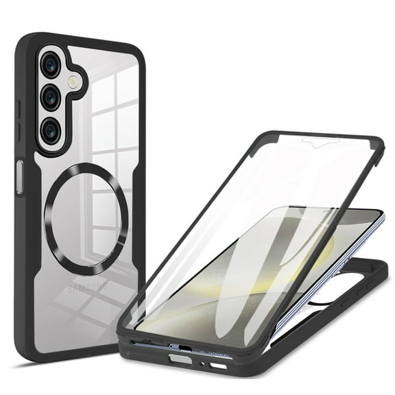 TECH CIRCLE Full Body Protection Case for Samsung Galaxy A16 5G,Magnetic Clear Case Compatible with Mag Safe Shockproof TPU+PC Cover Built-in Screen Protector for Galaxy A16 5G,Black