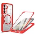 thumbnail image 1 of TECH CIRCLE Full Body Protection Case for Samsung Galaxy A16 5G,Magnetic Clear Case Compatible with Mag Safe Shockproof TPU+PC Cover Built-in Screen Protector for Galaxy A16 5G,Red, 1 of 8