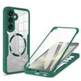 thumbnail image 1 of TECH CIRCLE Full Body Protection Case for Samsung Galaxy S25/S24,Magnetic Clear Case Compatible with Mag Safe Shockproof TPU+PC Cover Built-in Screen Protector for Galaxy S25/S24,Darkgreen, 1 of 9
