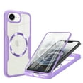 thumbnail image 1 of TECH CIRCLE Full Body Protection Case for iPhone 16e,Magnetic Clear Case Compatible with Mag Safe Shockproof TPU+PC Cover Built-in Screen Protector for iPhone 16e,Purple, 1 of 8