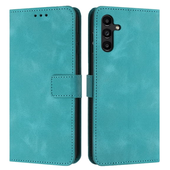 TECH CIRCLE For Galaxy A05S Wallet Case with Card Holders, Flip Case Wallet for Women Girls PU Leather Kickstand Wrist Strap Shockproof Phone Cover for Samsung Galaxy A05S 6.7" 2023,Green