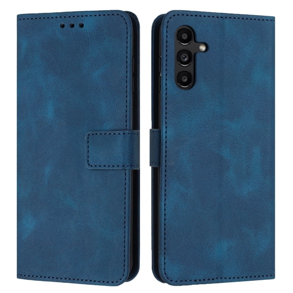 TECH CIRCLE For Galaxy A22 4G Wallet Case with Card Holders, Flip Case Wallet for Women Girls PU Leather Kickstand Wrist Strap Shockproof Phone Cover for Samsung Galaxy A22 4G 6.4" 2021,Blue