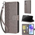 thumbnail image 1 of TECH CIRCLE For Galaxy A22 4G Wallet Case,Folio Flip Kickstand Shockproof Protective PU Leather Cover with Card Slot Cash Pocket Carrying Wrist Strap for Samsung Galaxy A22 4G 6.4" 2021,Grey, 1 of 7