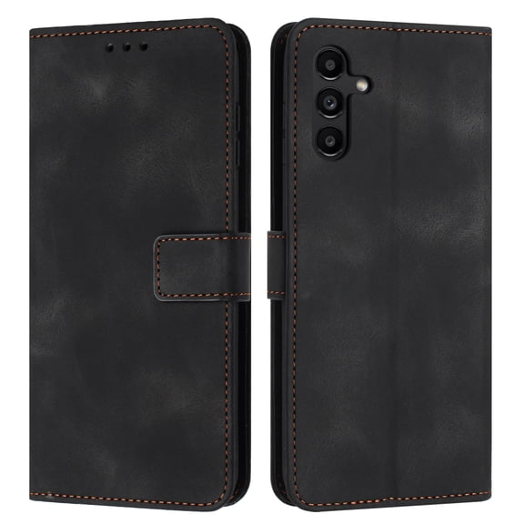 TECH CIRCLE For Galaxy A32 5G Wallet Case with Card Holders, Flip Case Wallet for Women Girls PU Leather Kickstand Wrist Strap Shockproof Phone Cover for Samsung Galaxy A32 5G 6.5" 2021,Black