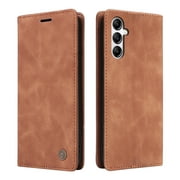 TECH CIRCLE For Galaxy A34 5G Wallet case,PU Leather Flip Folio Case with Card Holders RFID Blocking Kickstand Shockproof TPU Inner Shell Phone Cover forSamsung Galaxy A34 5G 6.2" 2023,Brown
