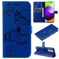 thumbnail image 1 of TECH CIRCLE Galaxy A53 5G Wallet Case,Butterfly Embossed PU Leather Flip case Cover Stand Feature with Wrist Strap and Card Holder Protective Phone Case for Samsung Galaxy A53 5G 6.5 inch 2022,Blue, 1 of 6