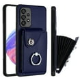 thumbnail image 1 of TECH CIRCLE For Galaxy A53 5G Wallet Case with Card Holder,360°Rotation Finger Ring Holder Kickstand Protective RFID Blocking PU Leather Flip Cover for Samsung Galaxy A53 5G 6.5" 2022,Blue, 1 of 7