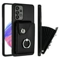 thumbnail image 1 of TECH CIRCLE For Galaxy A53 5G Wallet Case with Card Holder,360°Rotation Finger Ring Holder Kickstand Protective RFID Blocking PU Leather Flip Cover for Samsung Galaxy A53 5G 6.5" 2022,Black, 1 of 7