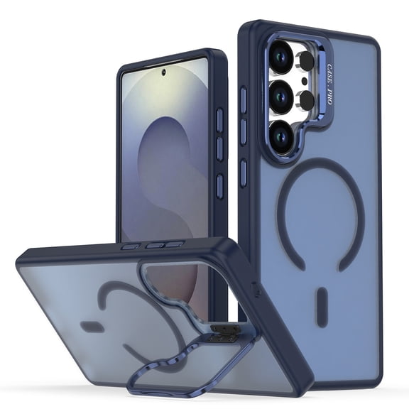 TECH CIRCLE For Galaxy A54 5G (6.4") Magnetic Matte Translucent Case with Kickstand, Compatible with MagSafe Charging, Anti-Scratch, Shock-Absorbent, Protective, Lightweight, Slim, Blue