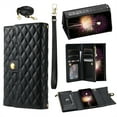 thumbnail image 1 of TECH CIRCLE For Galaxy Note 20 Ultra Case,Credit Card Holder Zipper Book Flip Kickstand PU Leather Protective Handbag Purse Cover with Wrist Strap Lanyard for Samsung Galaxy Note 20 Ultra 5G 6.9,Black, 1 of 5