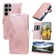 thumbnail image 1 of TECH CIRCLE For Galaxy S20+ Wallet Case,PU Leather Protective Phone Case Wrist Strap Card Slots Holder Embossed Lace Flower Stand Flip Case for Samsung Galaxy S20 Plus 6.7" 2020,Rosegold, 1 of 6