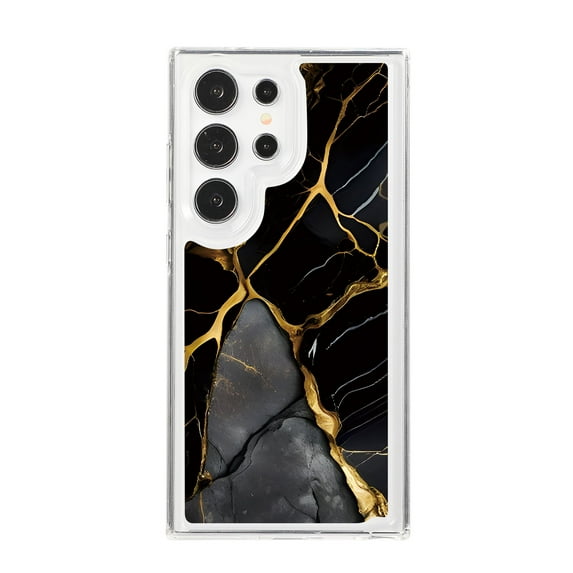 TECH CIRCLE For Galaxy S22 Case,Stylish Marble Design Protective Shockproof Slim Thin Soft TPU Military Drop Protection Girls Women Men Case for Samsung Galaxy S22 6.1" 2022,Black Gold