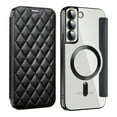 thumbnail image 1 of TECH CIRCLE for Galaxy S22 Flip Wallet Case 6.1" 2022, Magnetic Clear Back, Compatible with MagSafe, 3 Card Slots, RFID Blocking, Camera Lens Protector, PU Leather Protective Cover, Black, 1 of 8