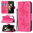 thumbnail image 1 of TECH CIRCLE Galaxy S22 Plus Case,Embossed Butterfly PU Leather Credit Card Holder Slots Full Body Protection Kickstand Flip Folio Shockproof TPU Phone Cover for Samsung Galaxy S22 Plus 6.6",Red, 1 of 6