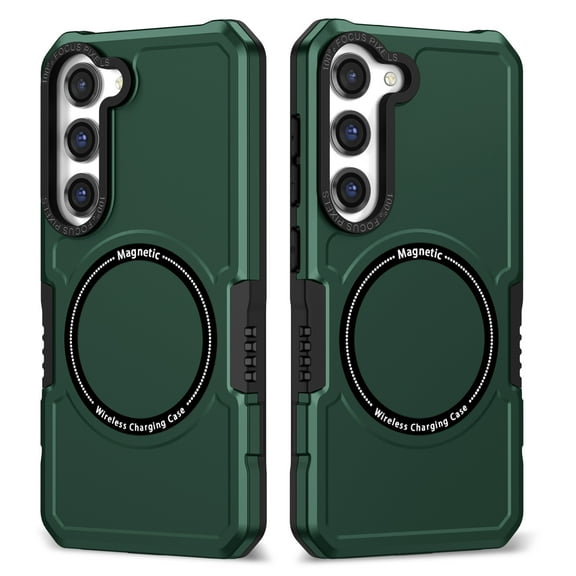TECH CIRCLE Galaxy S22 Plus Case,Heavy-Duty Tough Rugged Full Body Shockproof Wireless Charging Protective Case Compatible with Magsafe for Samsung Galaxy S22 Plus 5G 6.6 inch 2022, Darkgreen